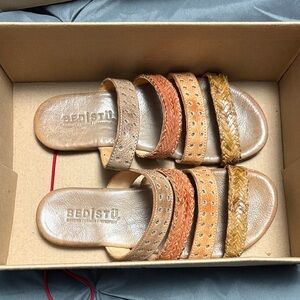 BED|STU Women's Tan and Brown Sandals